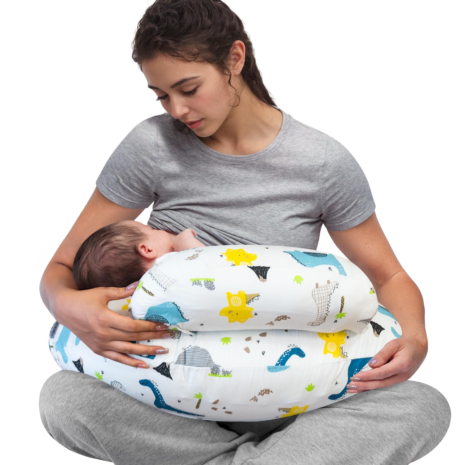 Pillow for Breastfeeding with Two Removable Covers,Plus Size