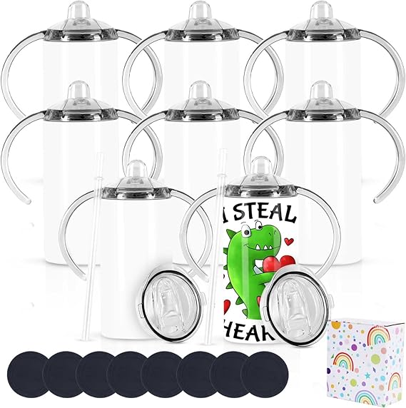 Kids Sippy Cup & Todder Bottle, 10 Pack - 12 Oz Stainless Steel