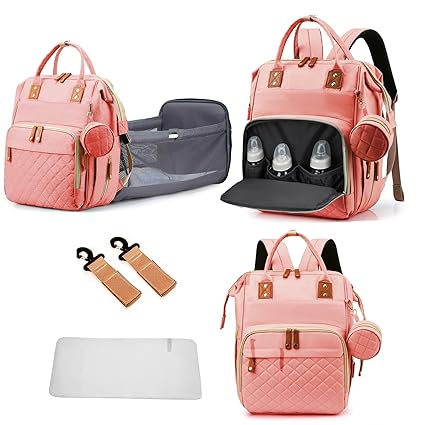 Diaper Bag Backpack with Changing Station, Foldable for Bady Toddler