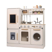 Wooden Kitchen Playset for Kids Toddler, Pretend Play Kitchen Set Toy