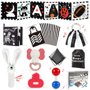 High Contrast Baby Toys for Newborn - Stimulating Visual black and White Toys for Infants