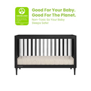 Delta Children Bowie 4-in-1 Convertible Acrylic Crib - Greenguard Gold Certified, Black Ebony
