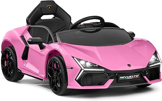 Licensed Lamborghini Revuelto Kids 12V Electric Ride On Car Toy w/ 66lb Weight Capacity