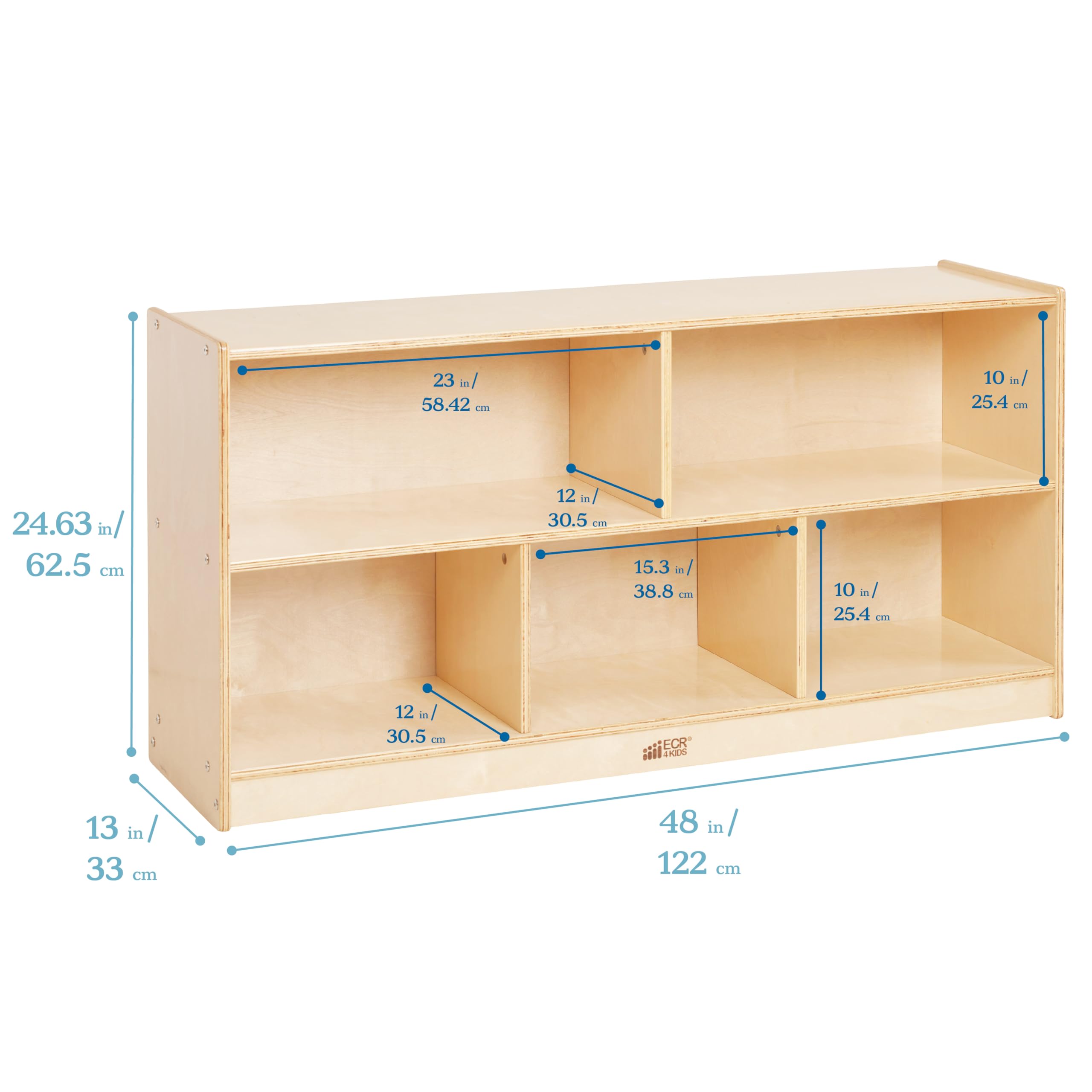 5-Compartment Mobile Storage Cabinet for Kids