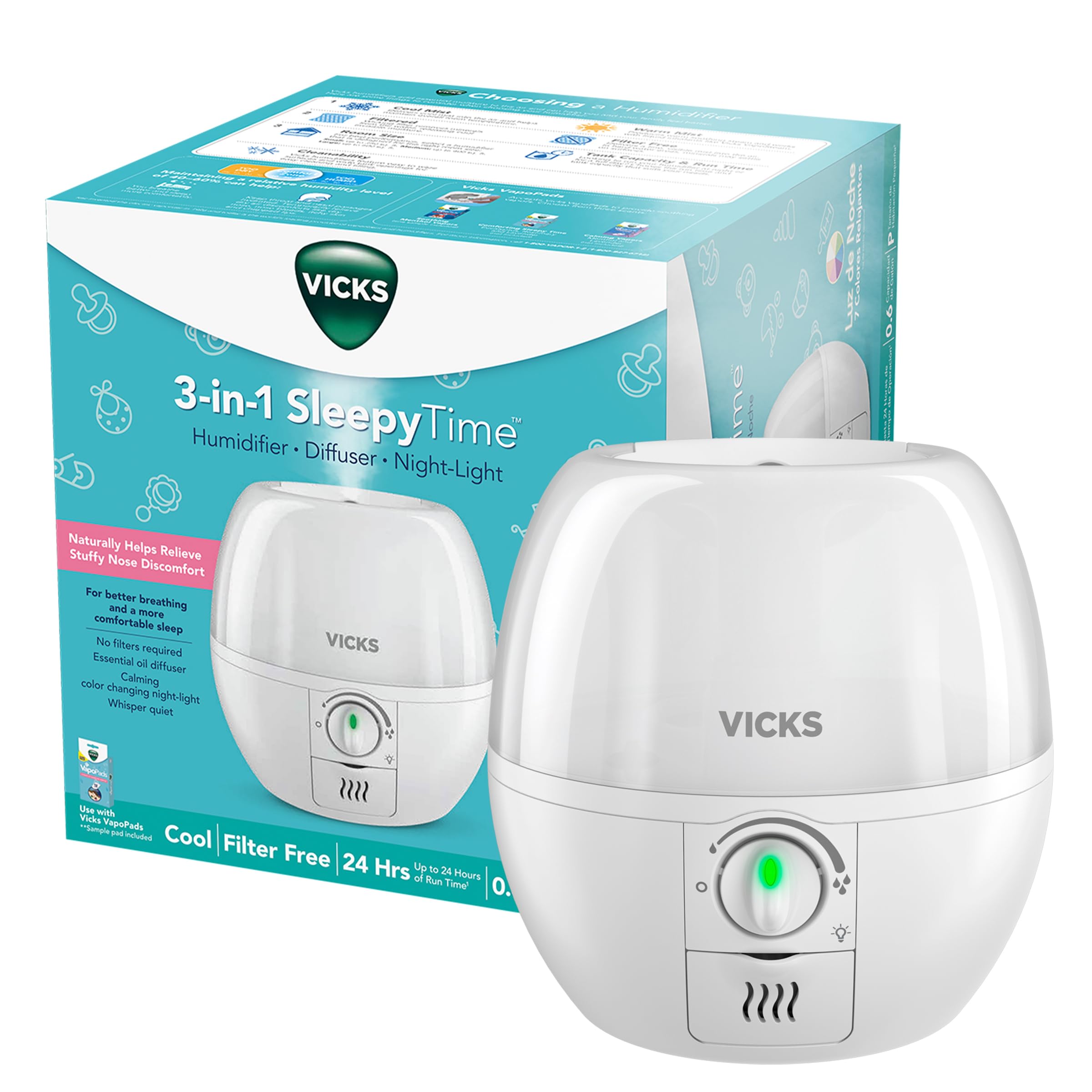 3-in-1 SleepyTime Humidifier, No. 1 Brand Recommended by Pediatricians