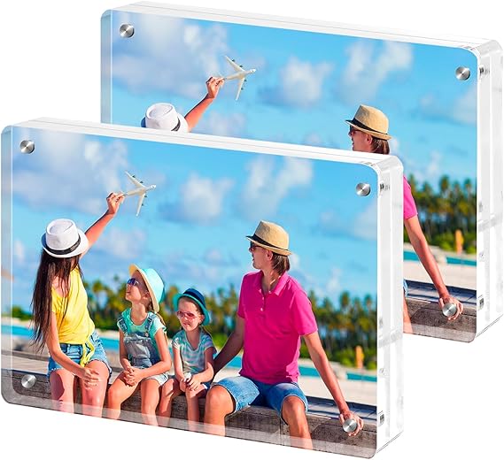 Acrylic Picture Frame, 4x6 Inch Acrylic Frames, 20mm Thicker Rounded Corners