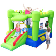 Inflatable Bounce House with Slide, Jumping Castle with Blower and Ball Pit House