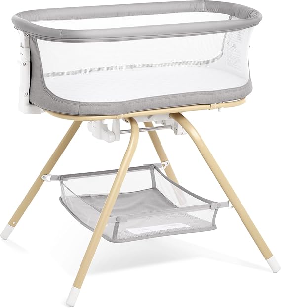 3 in 1 Baby Bassinet, Rocking Bassinets Bedside Sleeper with Calming Motion