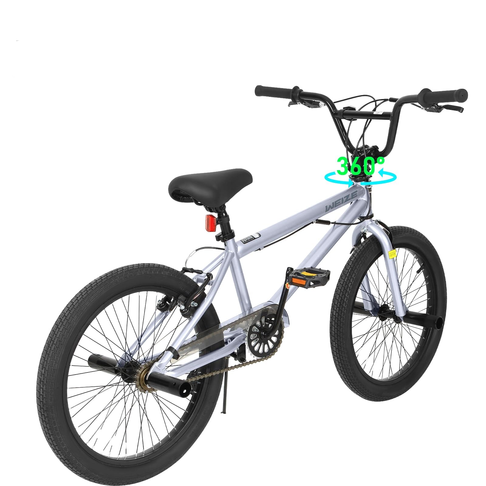 Freestyle BMX Bike, 20 inch Trick Bicycle for Kids, Hi-Ten Steel Frame
