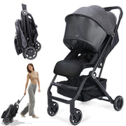 Baby Stroller, Compact Travel Stroller with Sleep Shade, Oversize