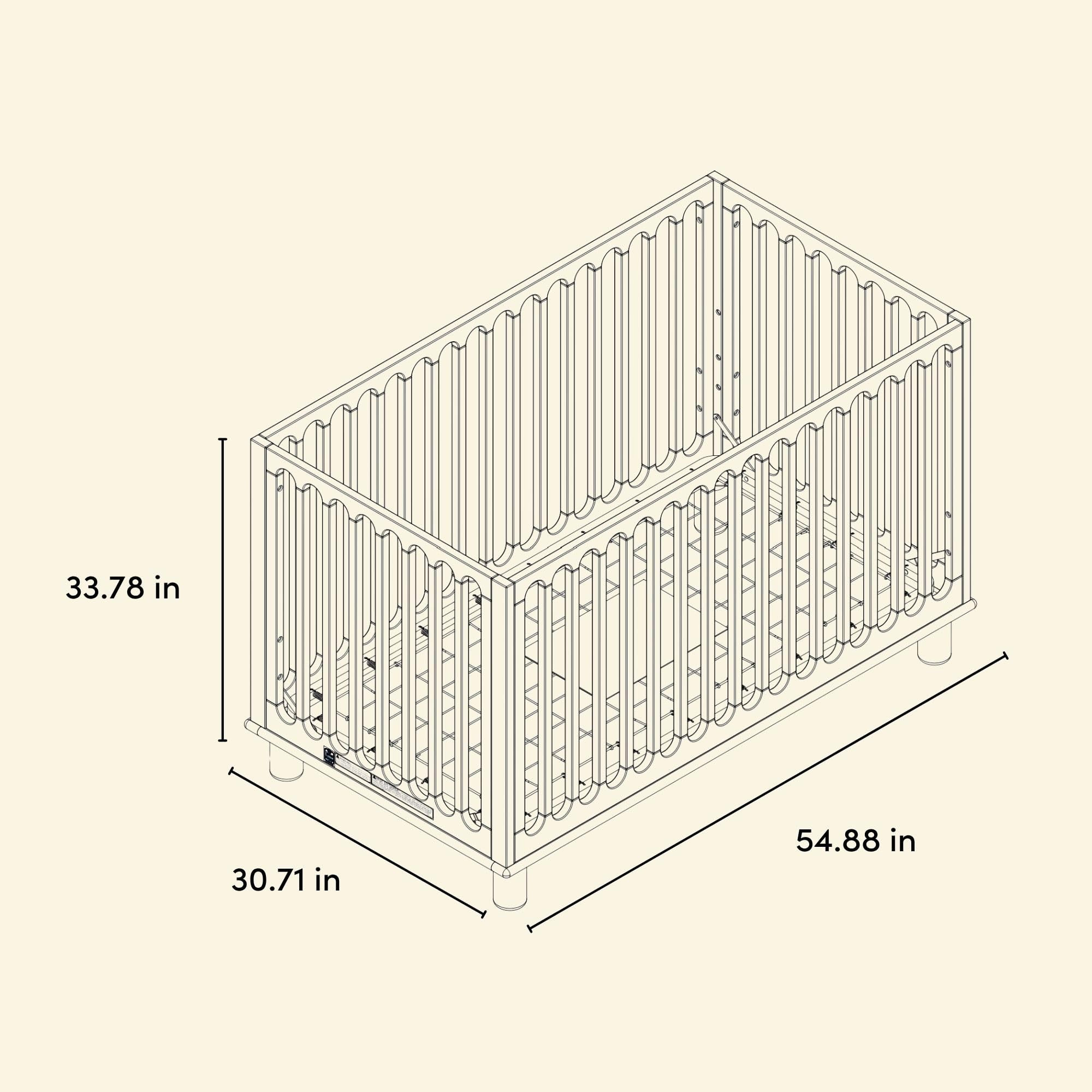 Sicily Convertible Crib with Toddler Rail