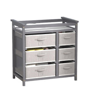 Baby Changing Table with 6 Drawers Storage Station