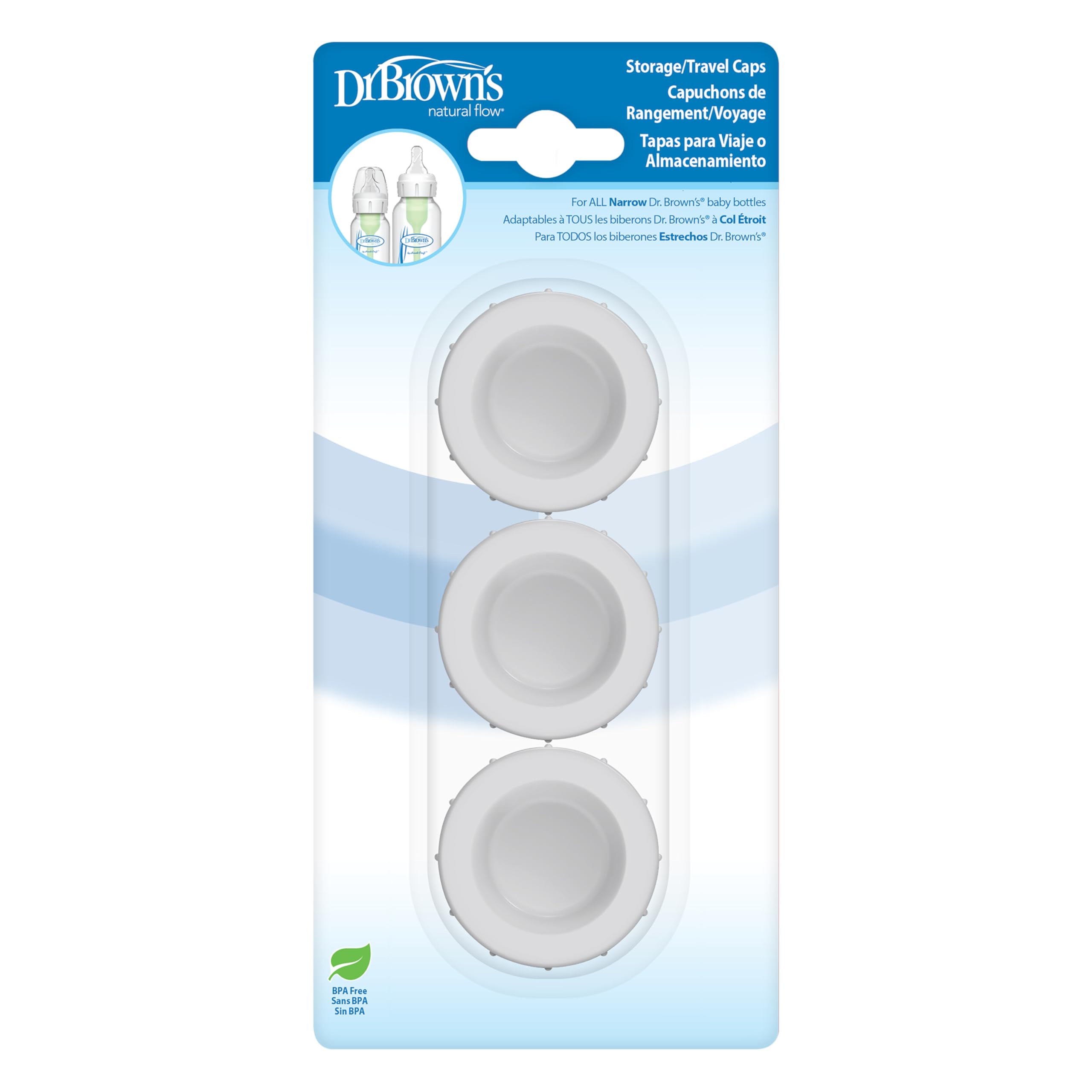 Narrow Storage/Travel Caps for Anti-colic Options+ Baby Bottles