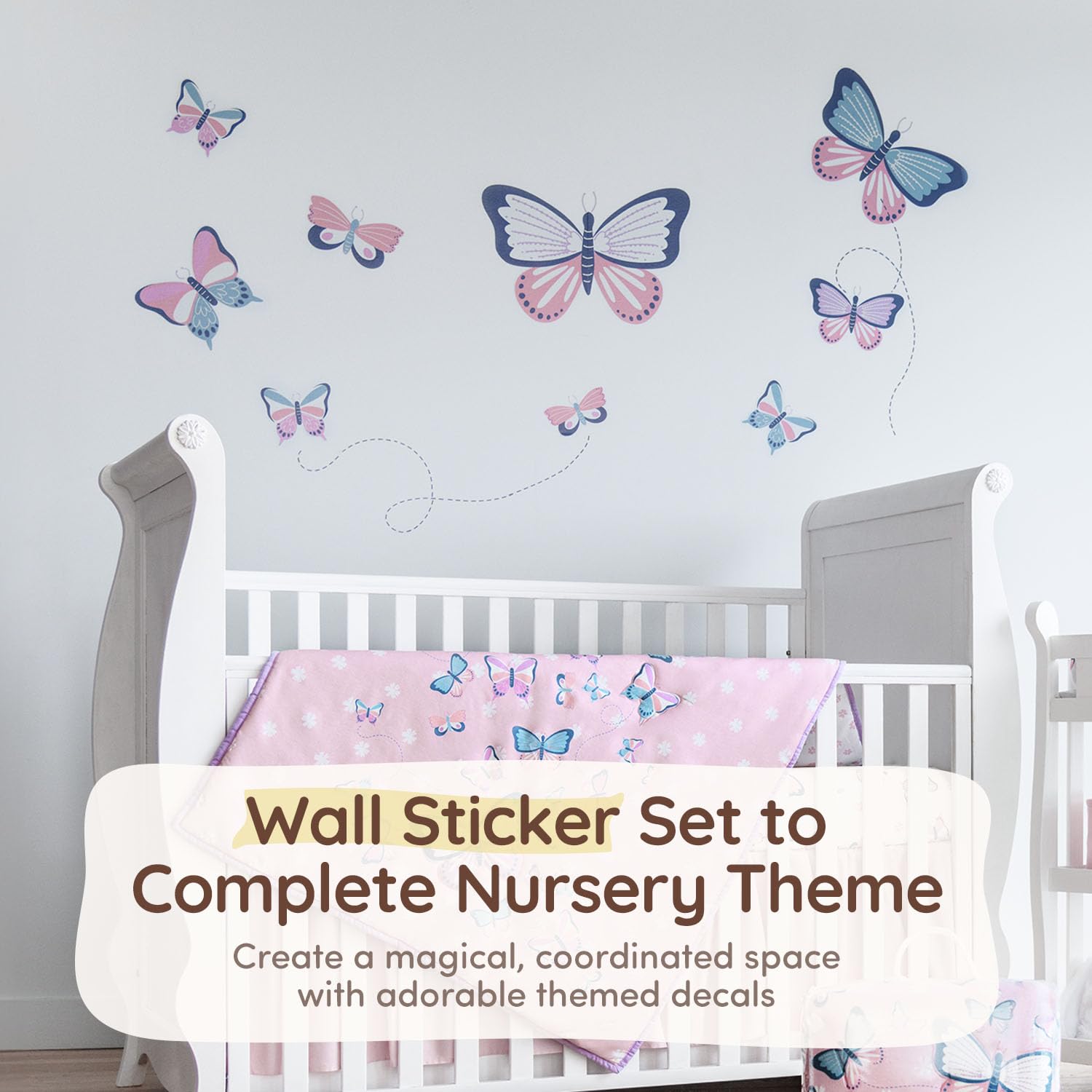 5-Piece Butterfly Crib Bedding Set