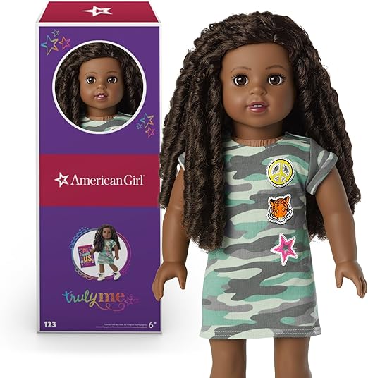 Truly Me 18-inch Doll #107 with Brown Eyes, Brown Hair, Light-to-Medium Skin
