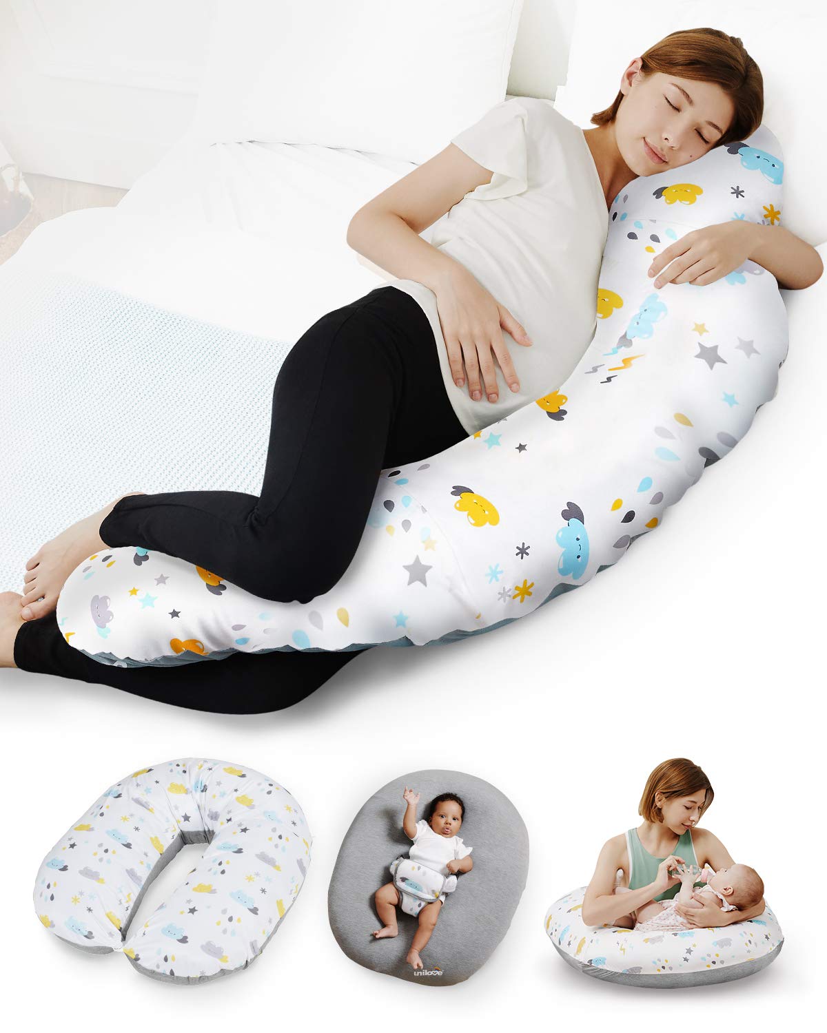 7-in-1 Pregnancy & Nursing Pillow - Pregnancy Pillows for Sleeping