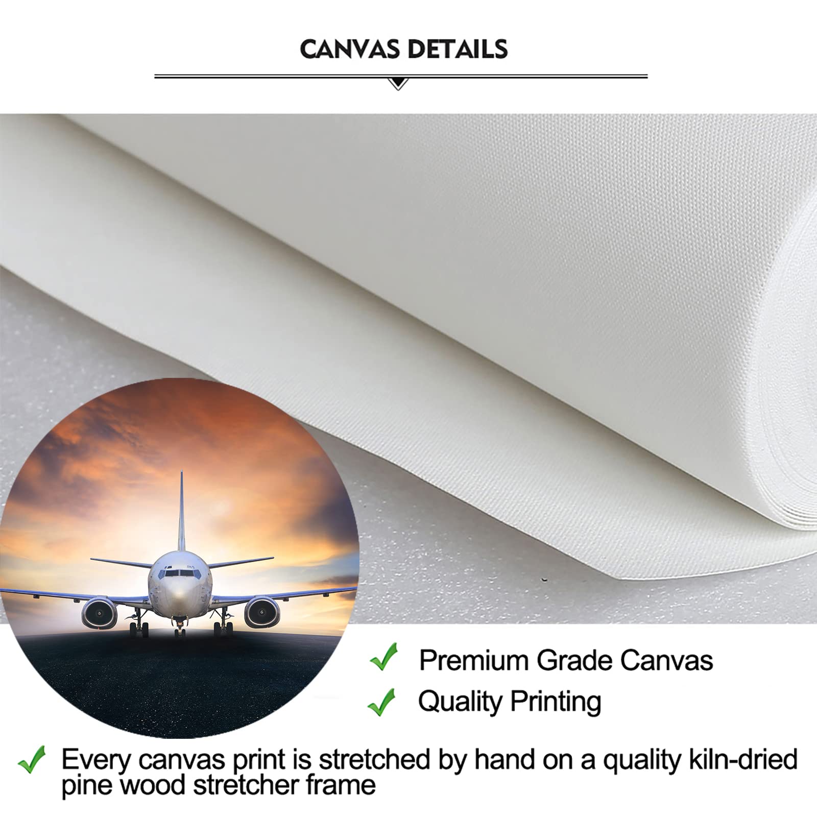 Aircraft Canvas Wall Art 3-Piece Set