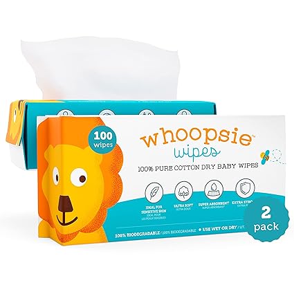 Cotton Dry Wipes | 600 Count | Use Wet or Dry | Soft & Sensitive