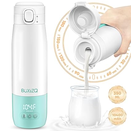 Bottle Warmer for Travel,Portable Milk Warmer for Baby-12oz Ceramic Heater Heating
