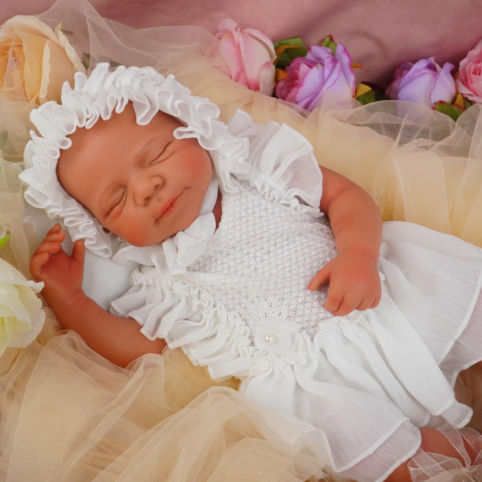 Full Silicone Reborn Baby Doll, 20 Inch Lifelike Newborn Girl, Reborn Baby Dolls
