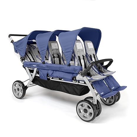 Foundations Jamboree 6 Seat Multi-Child Stroller with UV Blocking Canopies