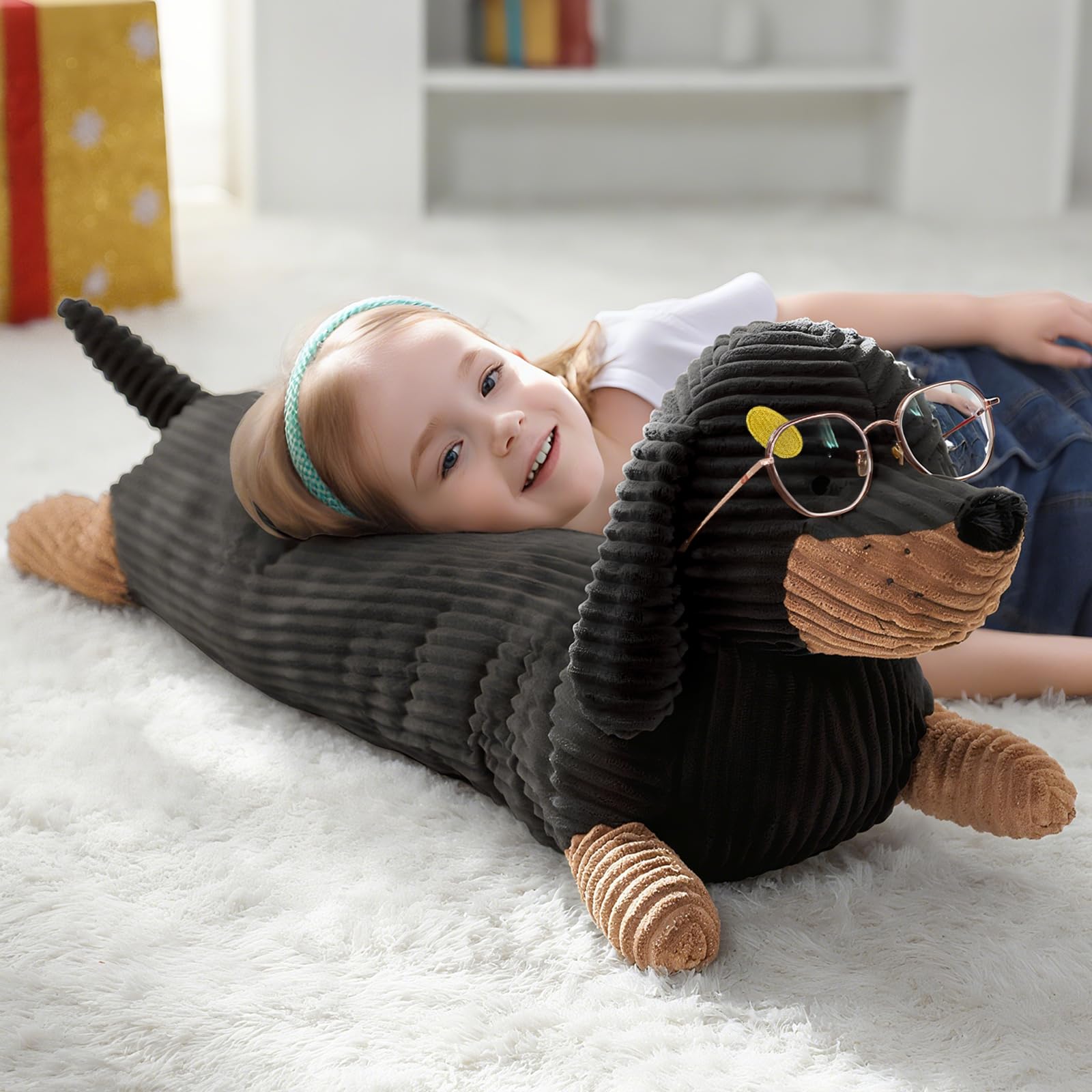 Weighted Stuffed Animals 20" | 5 lbs Calico Cat Plush for Calming Cozy Comfort