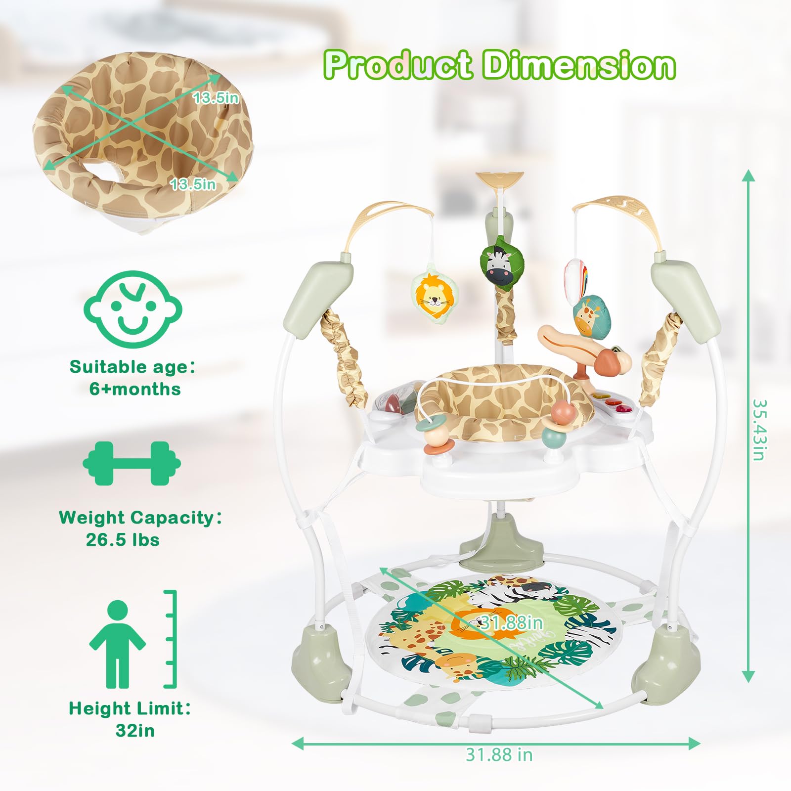 3-in-1 Baby Activity Center with Music and Lights