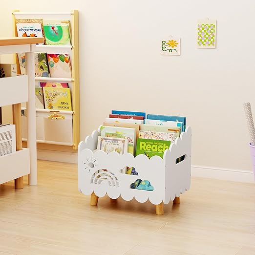 Bookshelf, Montessori Bookshelf, With 2 Adjustable Dividers
