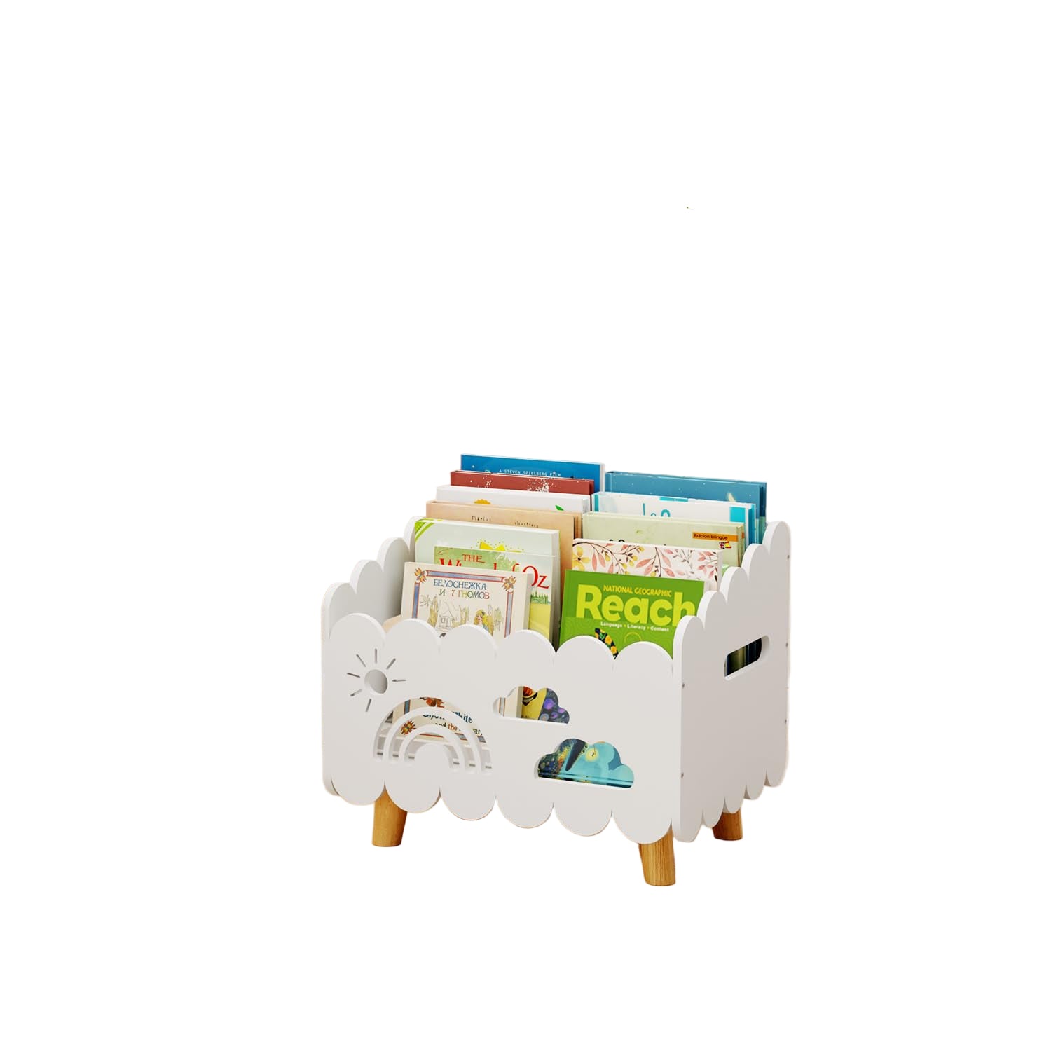 Bookshelf, Montessori Bookshelf, With 2 Adjustable Dividers