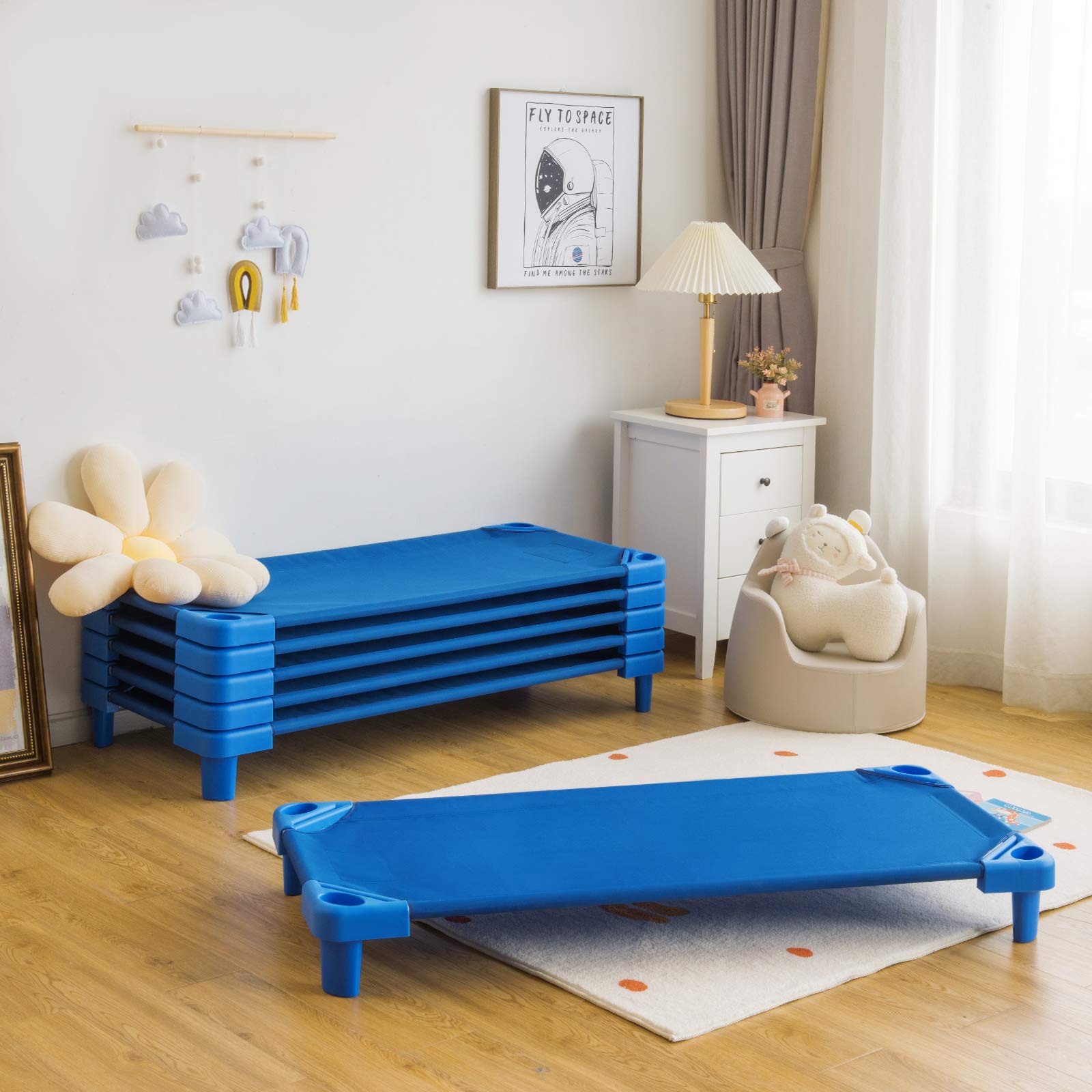Sleeping Daycare Cots for Kids, Portable Toddler Nap Cots