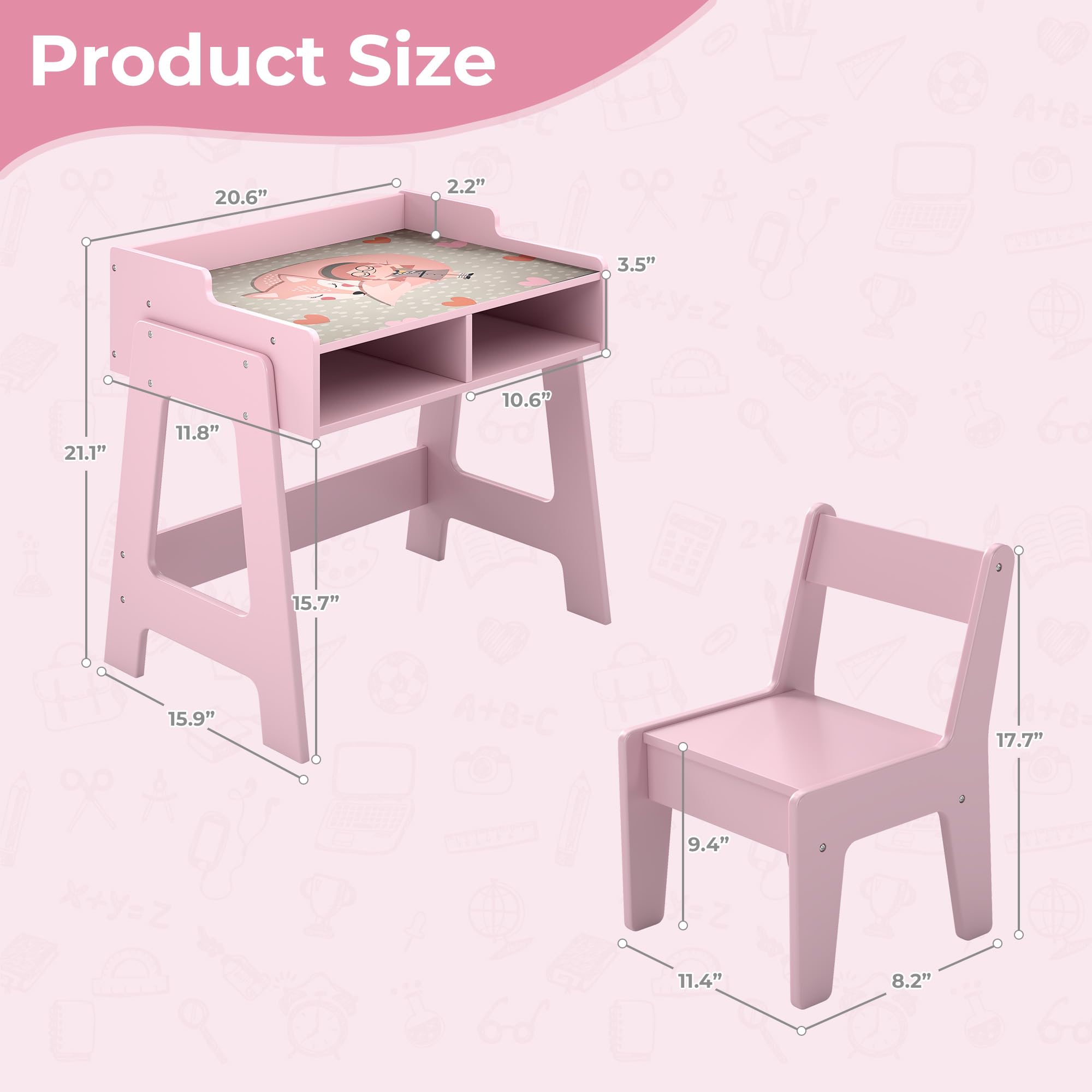 Height Adjustable Montessori Weaning Table and Chair Set for Toddlers Age 1-3