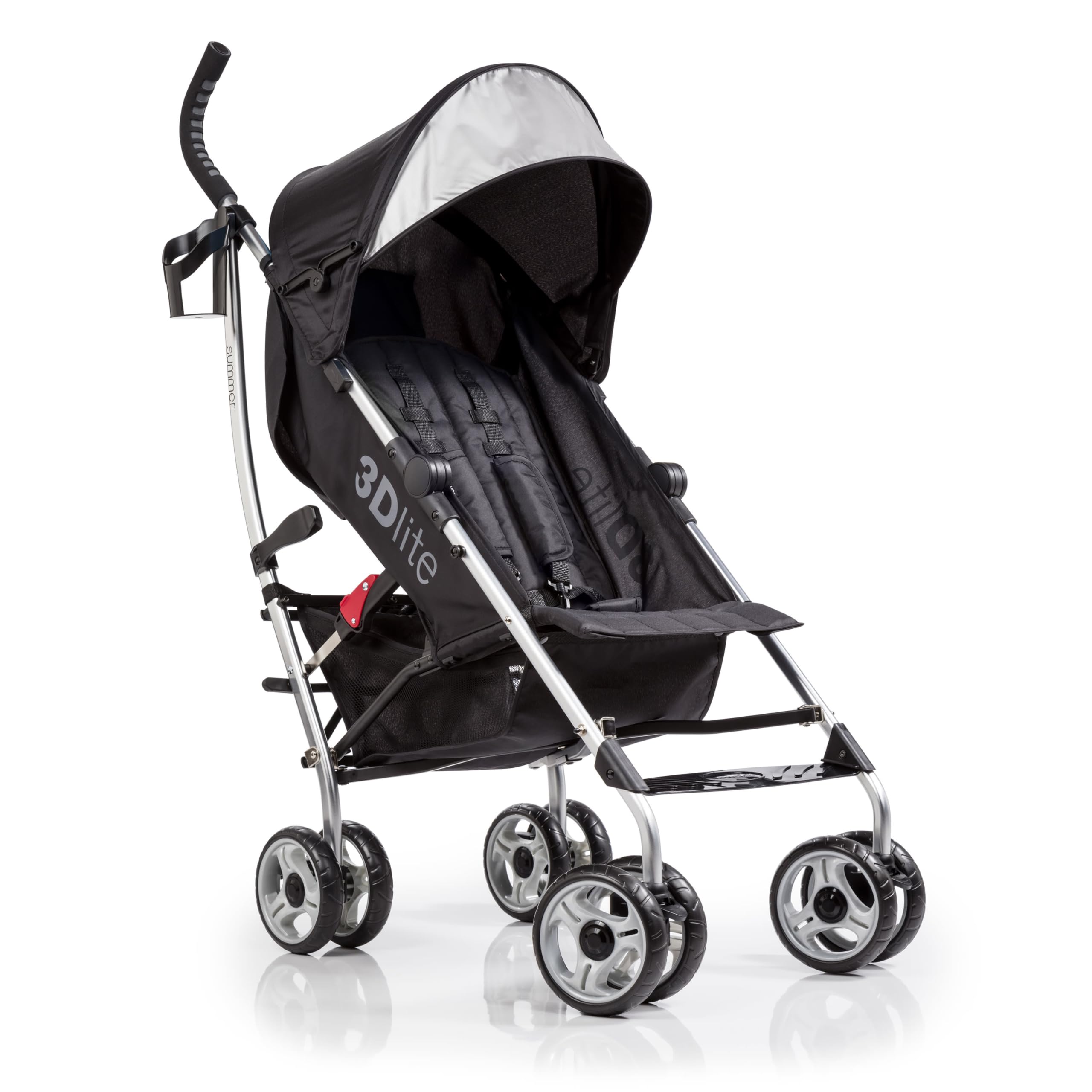 3Dlite Convenience Stroller, Black - Lightweight Stroller, Large Seat Area