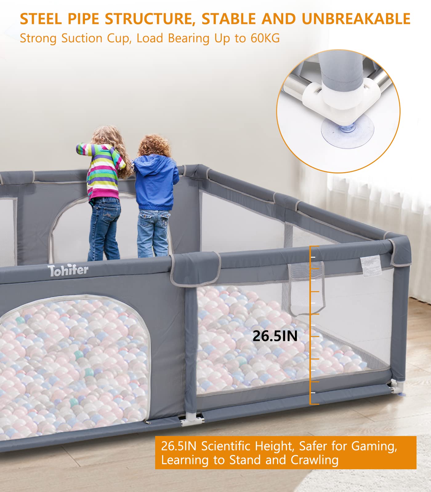 Large Baby Playpen with Mat