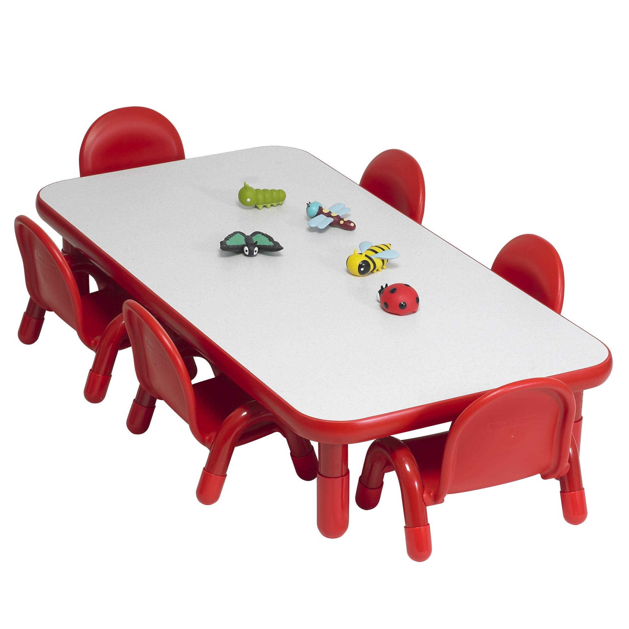 BaseLine Toddler Table & 6 Chairs Set, Daycare Seating for Toddlers