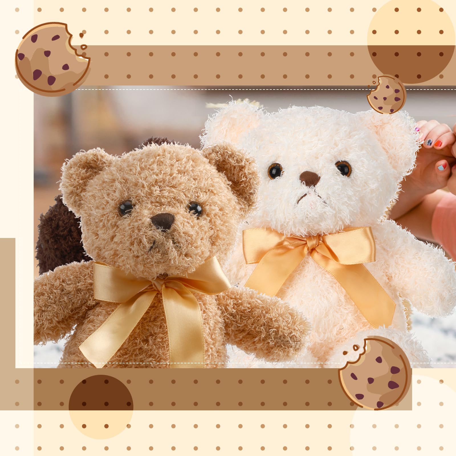 Pieces Plush Bears Bulk 12 Inch Stuffed Animals with Bow Tie Easter