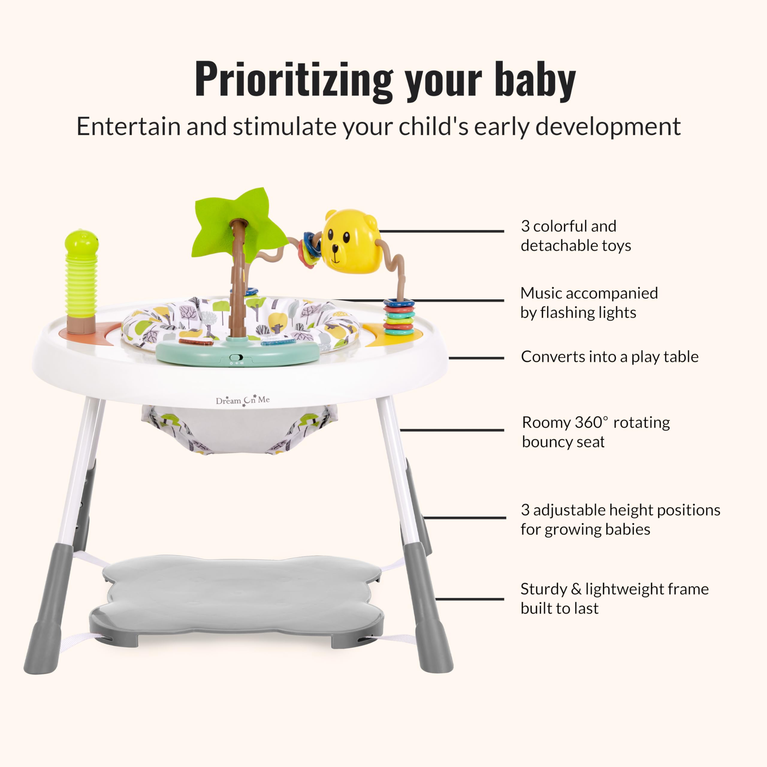 2-in-1 Baby Activity Center with Music and Toys