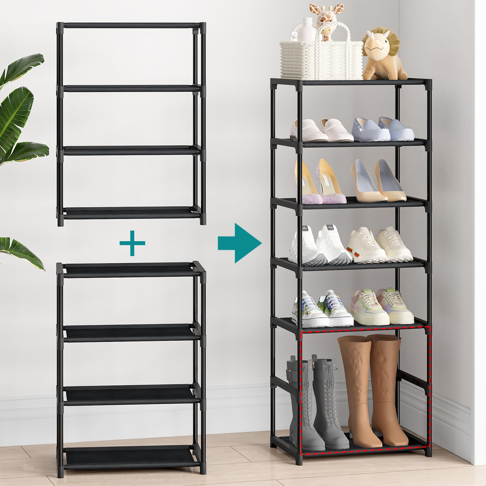4 Tier Narrow Shoe Rack