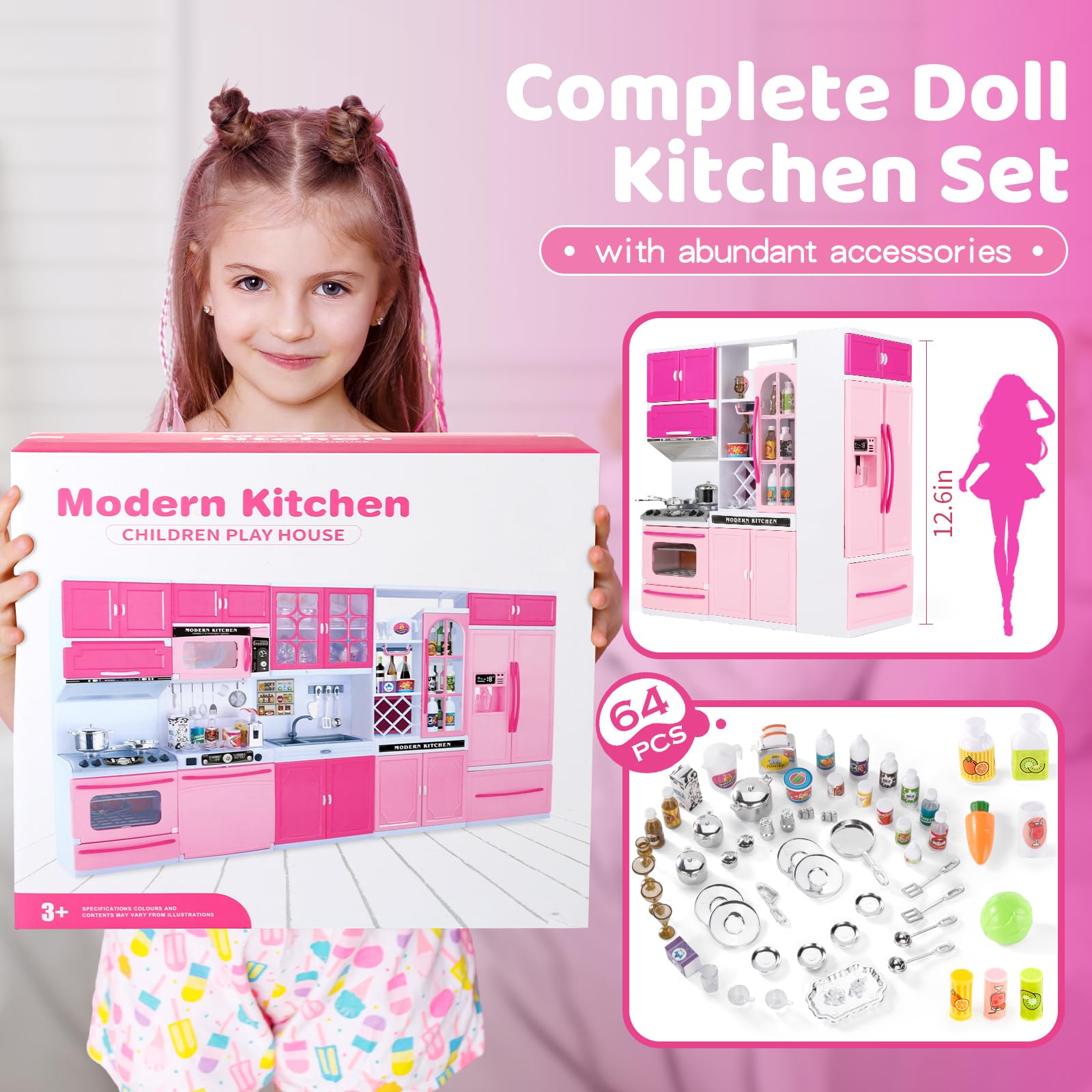 Mini Kitchen Playset with Lights and Sounds