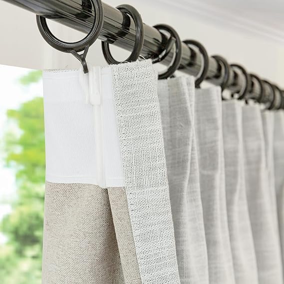 Navy Blue Blackout Panels 84 inches Long, Pinch Pleated Faux Linen