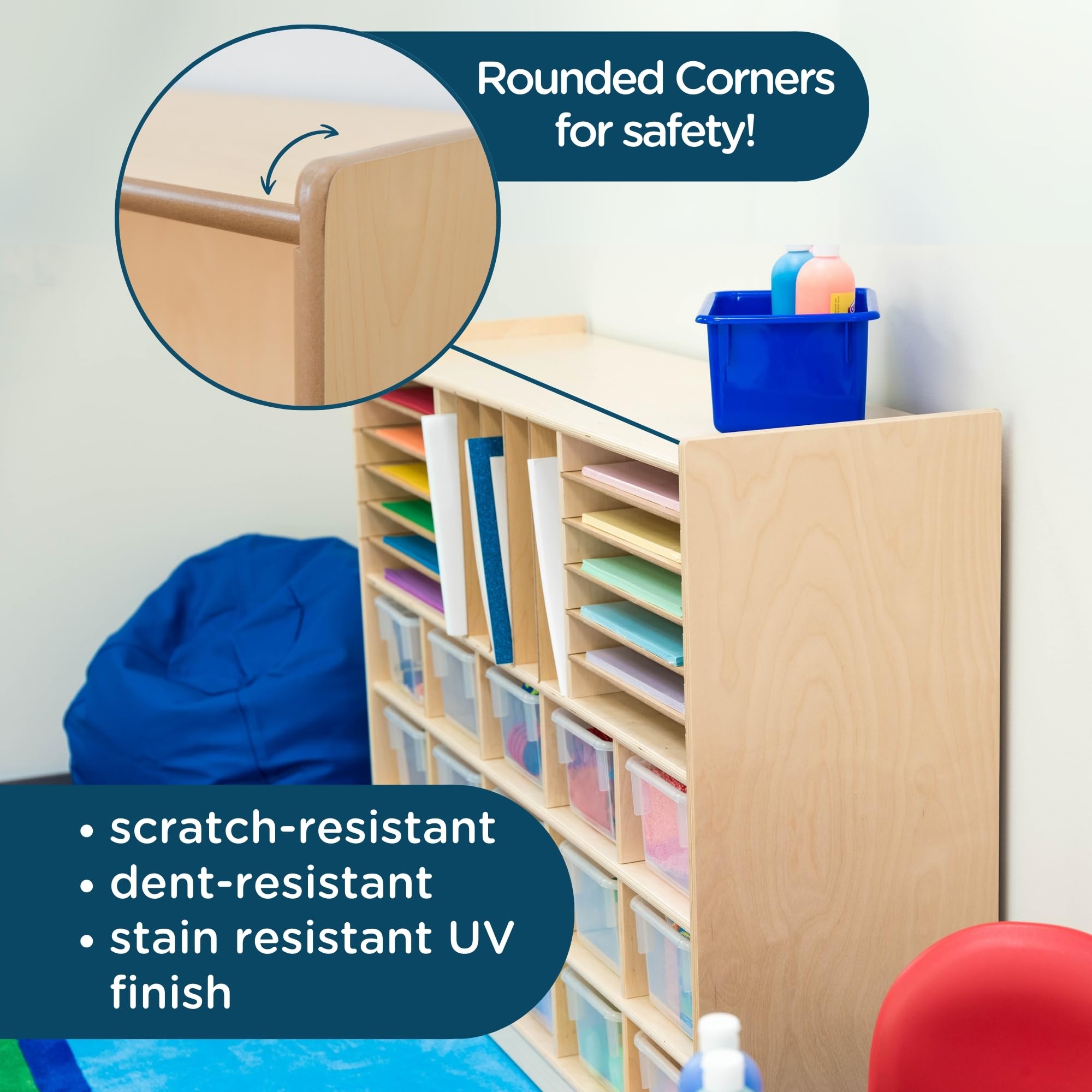 Multi-Section Classroom Organizer for Kids and Toddlers