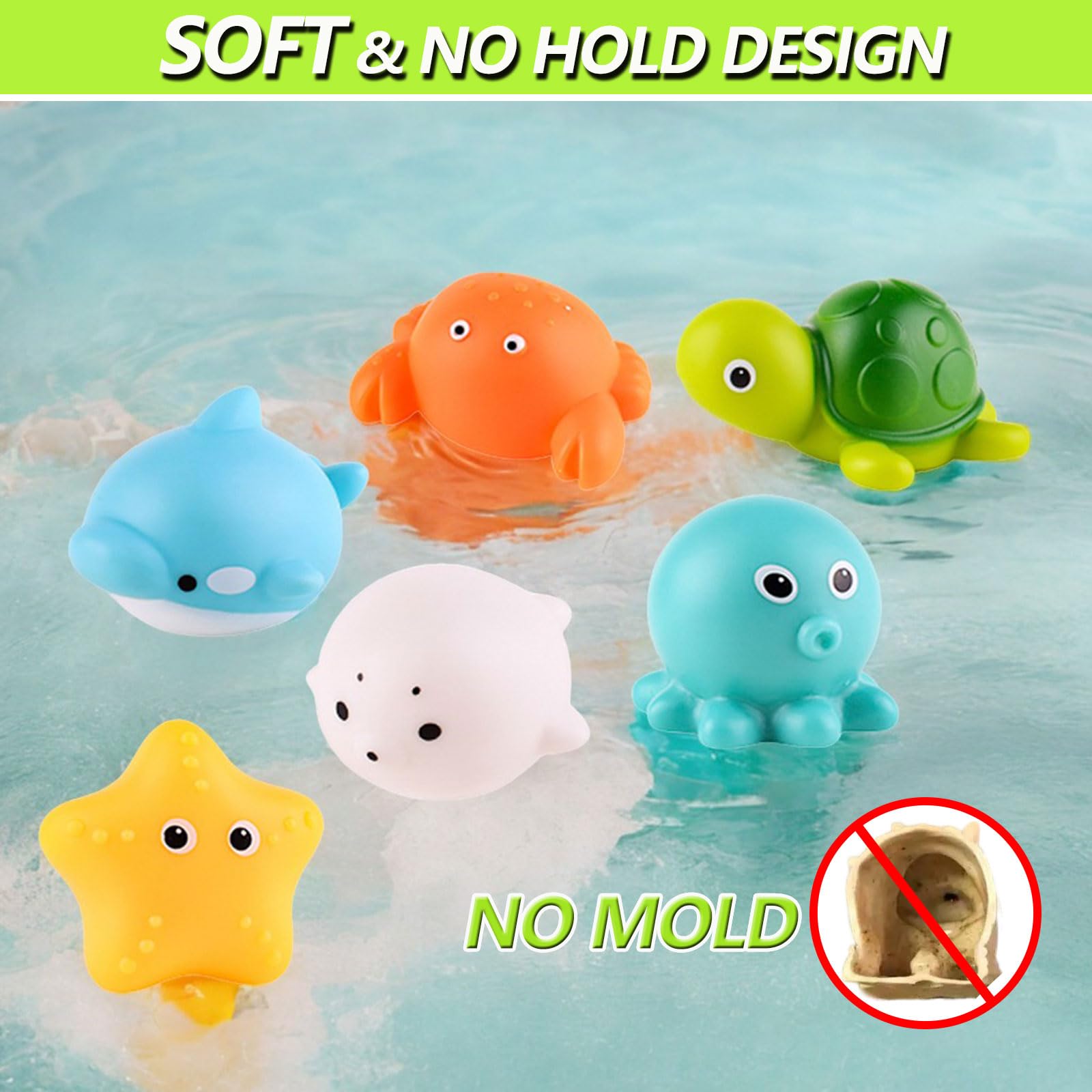 Babies 6-12 Months+, Wind-up Ducks Bath Toys for Kids Ages 1-3