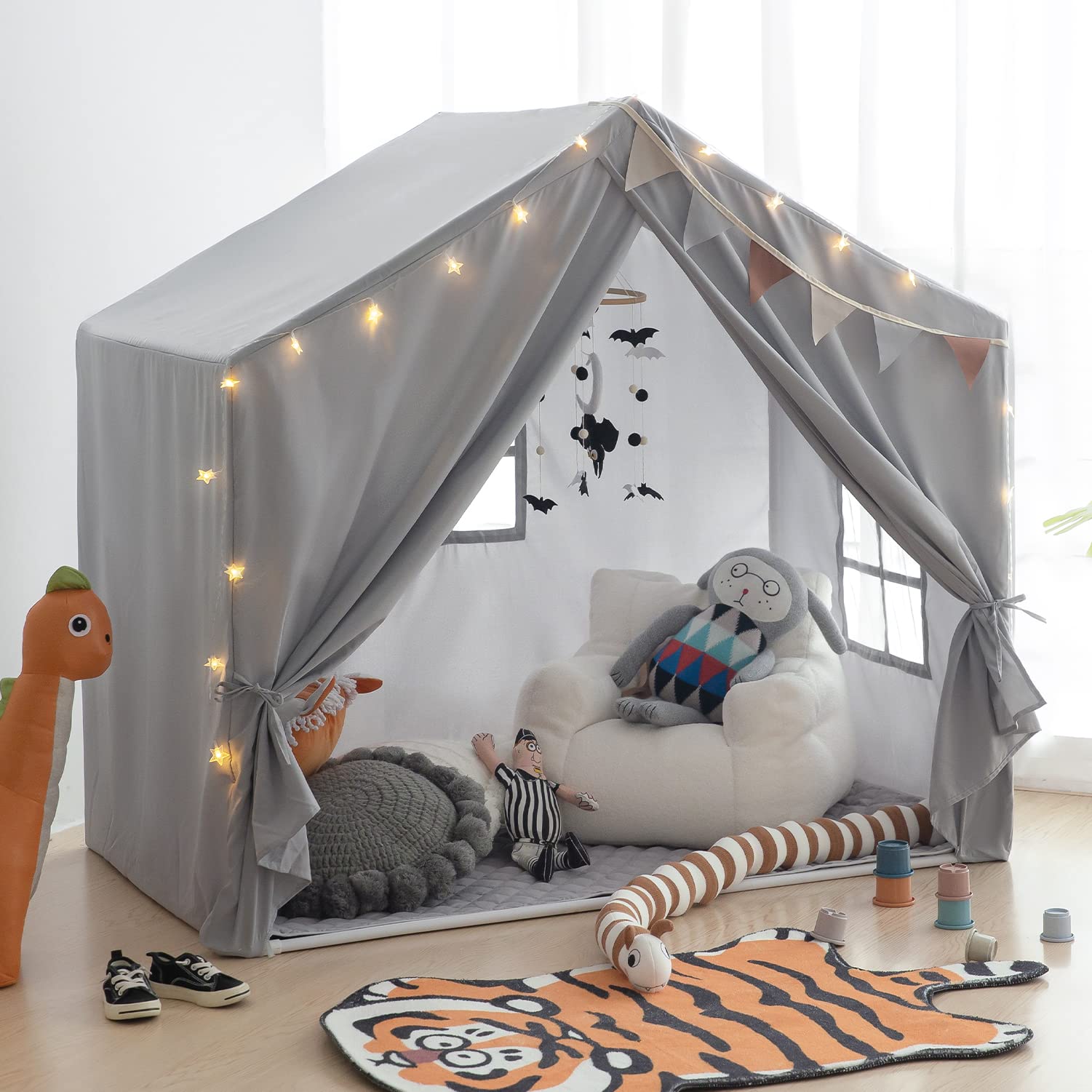 Large Indoor Play Tent with Padded Mat
