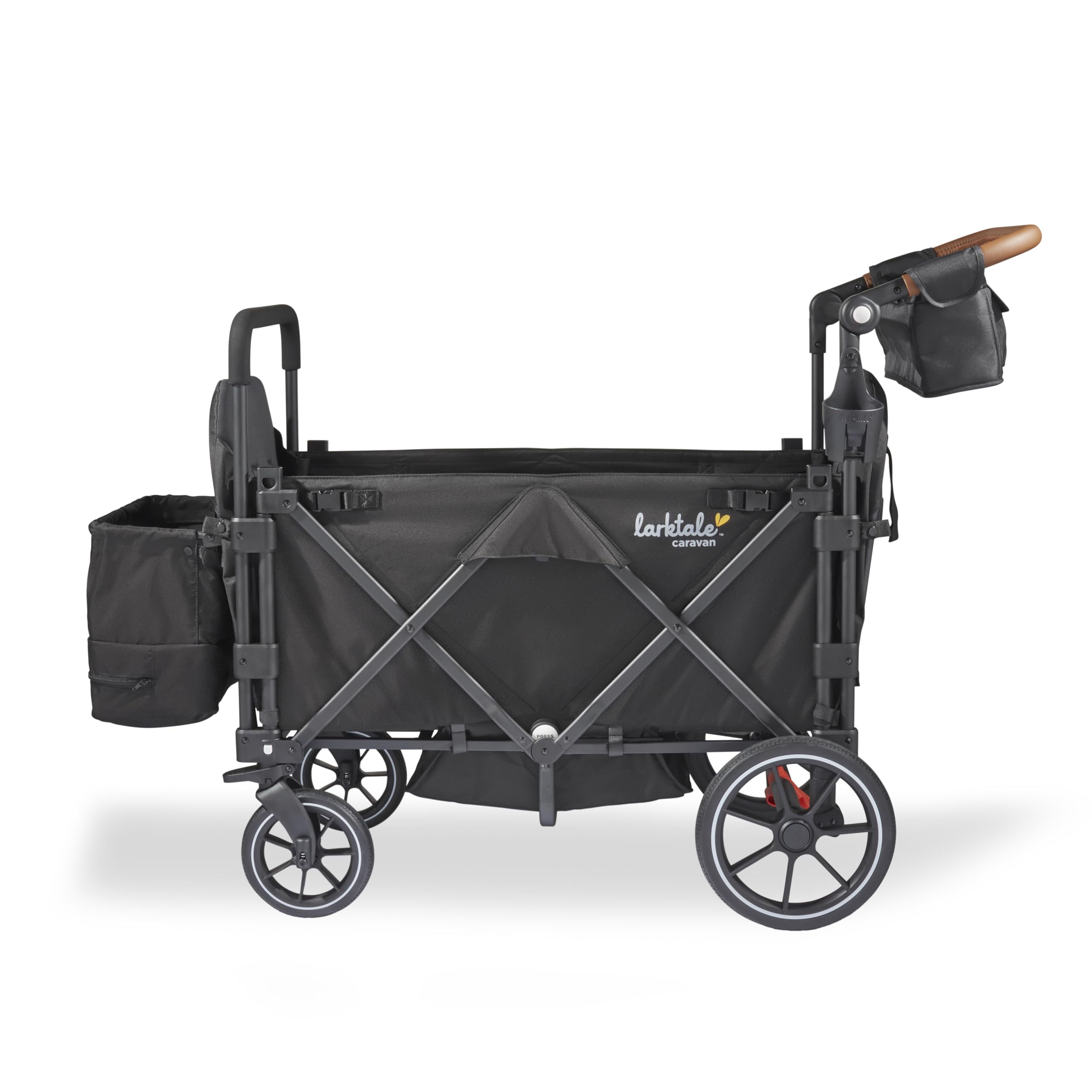 Caravan V3 Stroller, 2-Seater Kids Wagon, 207 lb Capacity, Byron Black