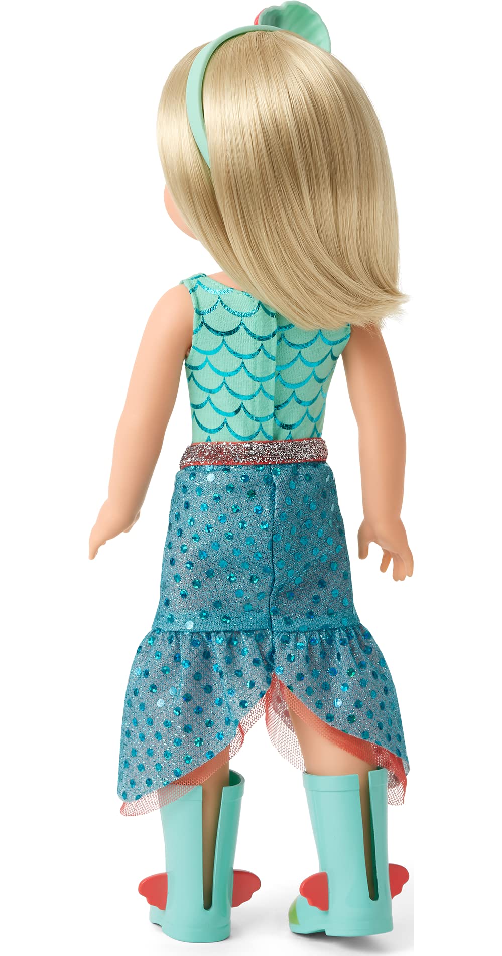 American Girl WellieWishers 14.5-inch Camille Doll with Blue Leotard, Mermaid Skirt