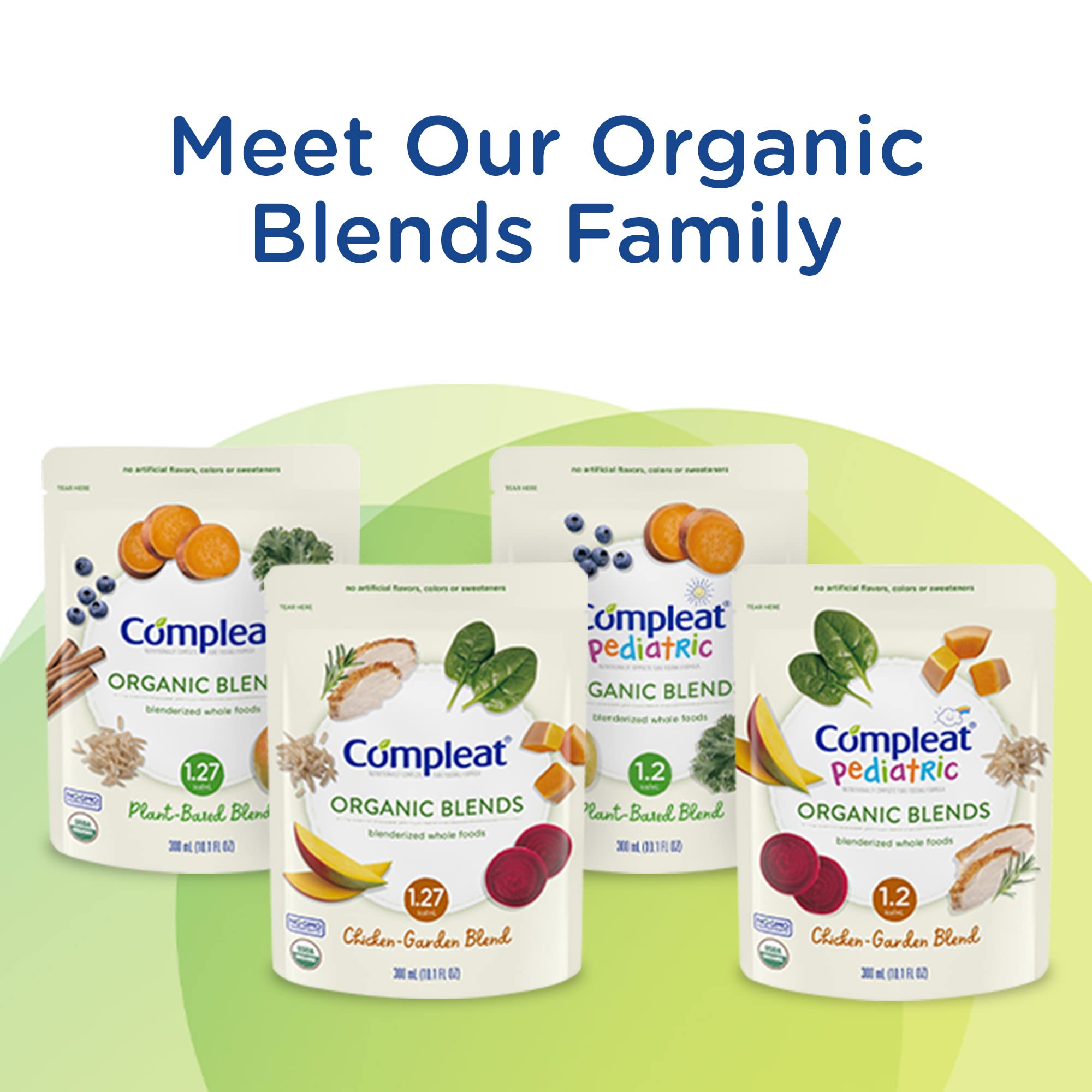 Nestle Compleat Organic Blends Oral Supplement Chicken-Garden 10.1 oz Pouch 24 Ct
