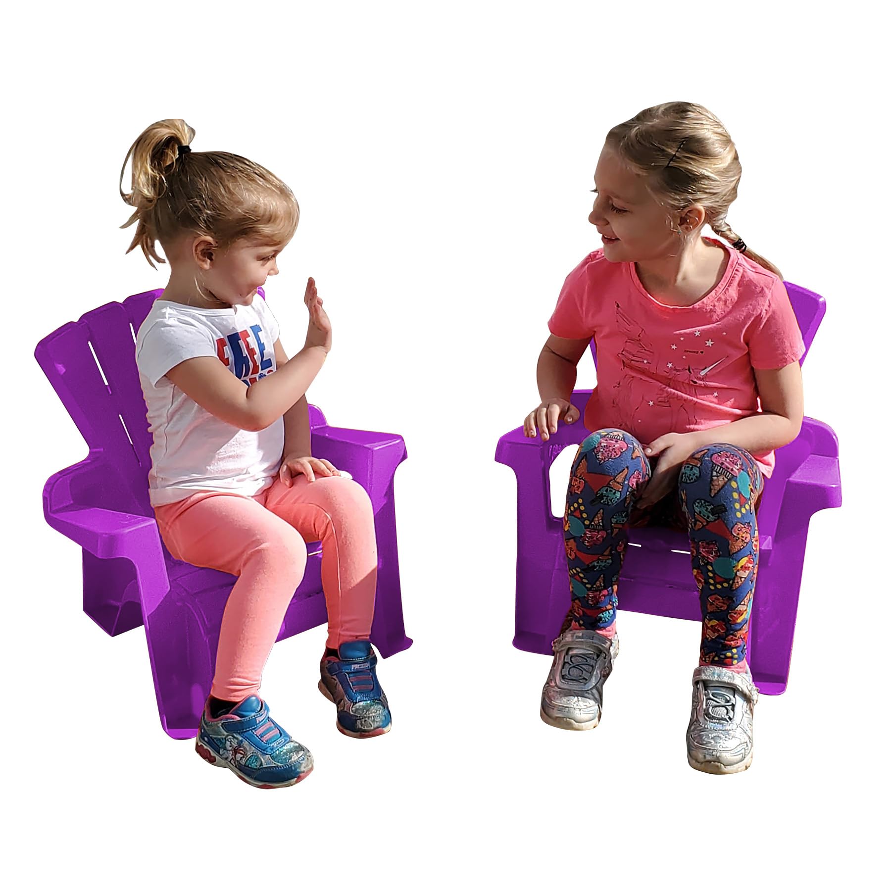 Kids’ Adirondack (2-Pack, Purple), Stackable, Outdoor, Beach, Lawn, Indoor