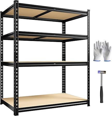 72" H Garage Shelving, 5 Tier Storage Shelves Load 2500 lbs