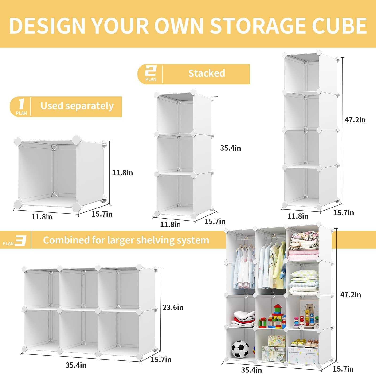 Baby Closet Organizer with Hanging Rod