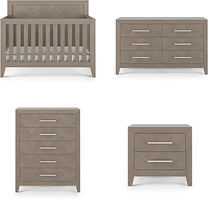 Kieran Crib, Double Dresser, Chest, and Nightstand Nursery Set