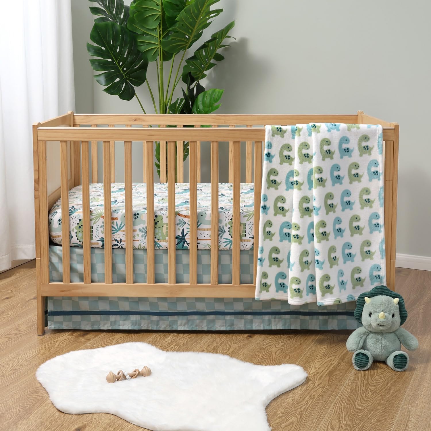 Dinosaur Baby Crib Bedding Set - 3 Piece
